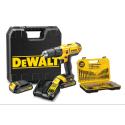 Dewalt 18V Compact Cordless Hammer Drill+100 piece Accessory Kit